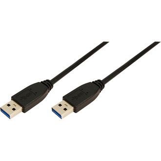 LogiLink USB-A 3.0 - USB-A 3.0 M/M adatkábel 1m fekete