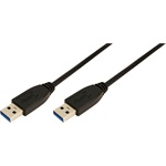 LogiLink USB-A 3.0 -> USB-A 3.0 M/M adatkábel 2m fekete