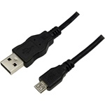 LogiLink USB-A 2.0 -> USB-B 2.0 micro M/M adatkábel 1.8m fekete