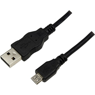 LogiLink USB-A 2.0 -> USB-B 2.0 micro M/M adatkábel 1.8m fekete