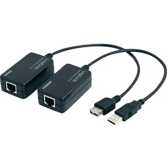 LogiLink USB-A 2.0 -> Cat.5e adatkábel hosszabbító 60m fekete
