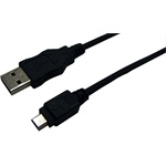 LogiLink USB-A 2.0 -> USB-B 2.0 mini 5pin M/M adatkábel 1.8m fekete
