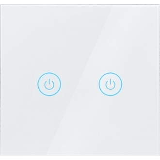 LogiLink Wi-Fi intelligens kettős fali kapcsoló, Tuya kompatibilis