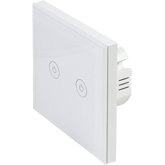 LogiLink Wi-Fi intelligens kettős fali kapcsoló, Tuya kompatibilis