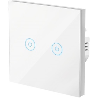 LogiLink Wi-Fi intelligens kettős fali kapcsoló, Tuya kompatibilis