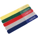 LogiLink tépőzáras kábelkötegelő színes 5db