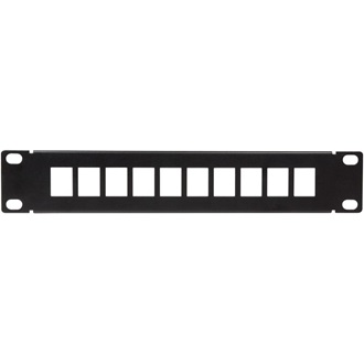 Logilink 10" Keystone Panel for 10 Keystone Jacks, black
