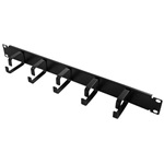 Logilink 19" Cable Organizer 1U w. steel brackets, black