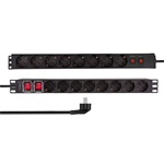 Logilink 19" PDU 16 utas német aljzat, túlterhelés elleni védelemmel és kapcsolóval