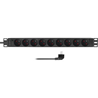 Logilink 19" PDU 9 x francia/belga szabványos kimenet Type E