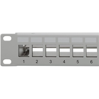 Logilink 19" Patch panel 24 trapézkő csatlakozóhoz, hátsó kábelkezelővel