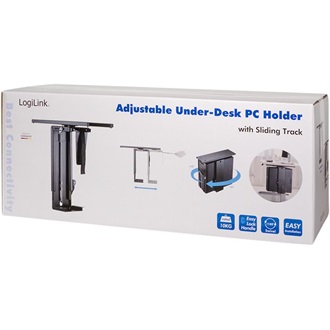 Logilink Adjustable under desk CPU mount, sliding track, easy-locking