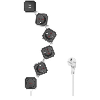 Logilink Aljzat 4-es, 4x CEE 7/3 + 2x USB-A, rugalmas, 1,5 m