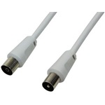 LogiLink IEC -> IEC M/F antenna kábel 2.5m fehér >85 dB
