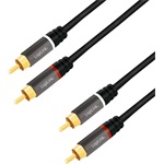 LogiLink 2db RCA -> 2db RCA M/M audio kábel 2m fekete