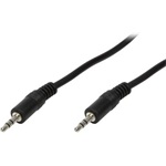 LogiLink Jack stereo 3,5mm (3pin) -> Jack stereo 3,5mm (3pin) M/M audio kábel 10m fekete
