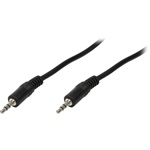 LogiLink Jack stereo 3,5mm (3pin) -> Jack stereo 3,5mm (3pin) M/M audio kábel 3m fekete