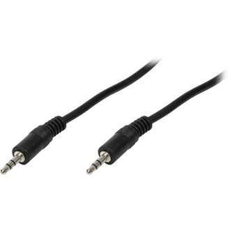 LogiLink Jack stereo 3,5mm (3pin) -> Jack stereo 3,5mm (3pin) M/M audio kábel 3m fekete