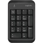 Logilink Billentyűzet, Bluetooth 5.1, 17 billentyű, fekete