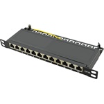 Logilink Cat.6A Patch Panel 12-Port  10", STP, half unit height, black