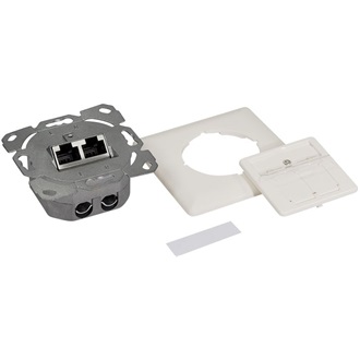 Logilink Cat.6A fali aljzat 2xRJ45 STP, függőleges, tiszta fehér