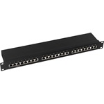 Logilink Cat.6 Patch Panel 24-Port 19" STP, black, EconLinie