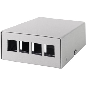 Logilink Consolidation point box  4-port, desk/wall/rail mounting, grey
