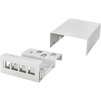 Logilink Consolidation point box  4-port, desk/wall/rail mounting, grey