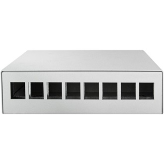 Logilink Consolidation point box  8-port, desk/wall/rail mounting, grey
