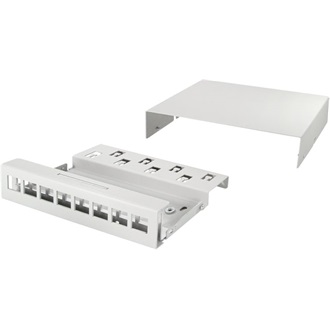 Logilink Consolidation point box  8-port, desk/wall/rail mounting, grey