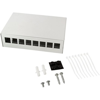 Logilink Consolidation point box  8-port, desk/wall/rail mounting, grey
