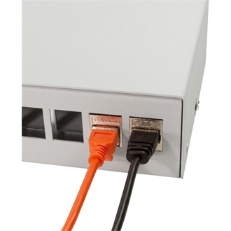 Logilink Consolidation point box  8-port, desk/wall/rail mounting, grey