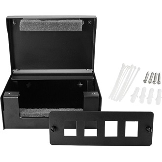 Logilink Consolidation point box for 4 keystone jacks, black