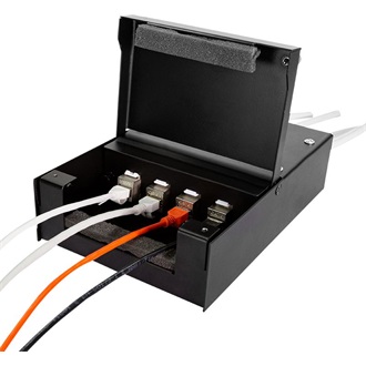 Logilink Consolidation point box for 4 keystone jacks, black