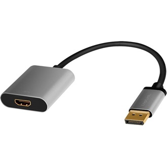 LogiLink DisplayPort 1.2 -> HDMI 2.0 M/F adapter 0.15m szürke
