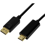 LogiLink DisplayPort 1.2 -> HDMI 1.4 M/M video kábel 2m fekete