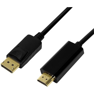 LogiLink DisplayPort 1.2 -> HDMI 1.4 M/M video kábel 2m fekete
