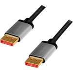 LogiLink DisplayPort 1.4 -> DisplayPort 1.4 M/M video kábel 2m fekete-szürke