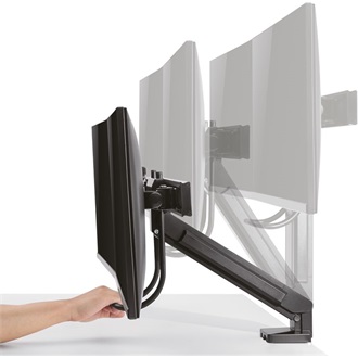 Logilink Dual Monitor mount, 17"-27", steel, space-saving