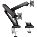 Logilink Dual Monitor mount, 17"-32", Gaming, aluminum,  w/hub & lighting