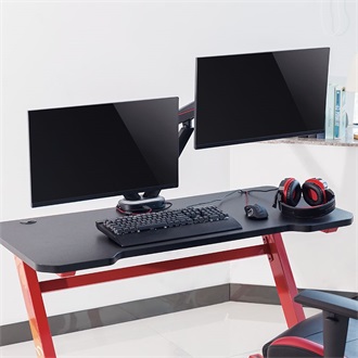 Logilink Dual Monitor mount, 17"-32", Gaming, aluminum,  w/hub & lighting