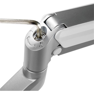 Logilink Dual Monitor mount, 17"-32", aluminum, gas spring, curved screens
