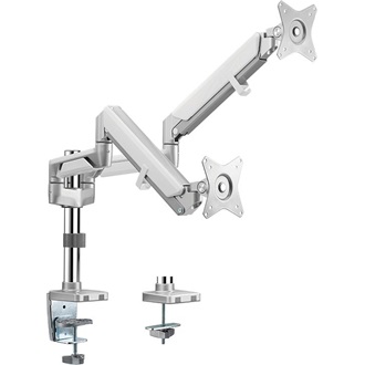 Logilink Dual Monitor mount, 17"-32", aluminum, gas spring, curved screens, pole