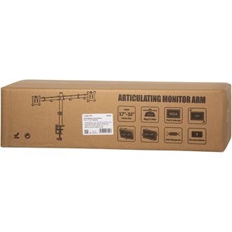 Logilink Dual Monitor mount, 17"-32", steel, 360° VESA plate