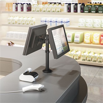 Logilink Dual Monitor mount, 17"-32", steel, articulating