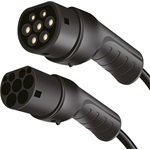 LogiLink Type 2 -> Type 2 M/F EV töltőkábel 5m fekete 20A, 11kW