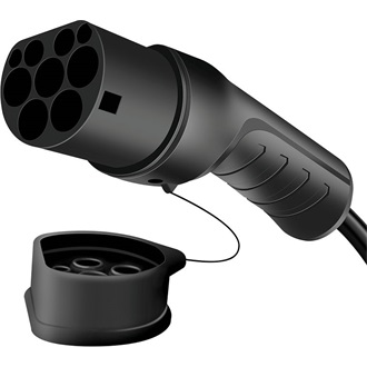 LogiLink Type 2 -> Type 2 M/F EV töltőkábel 5m fekete 20A, 11kW