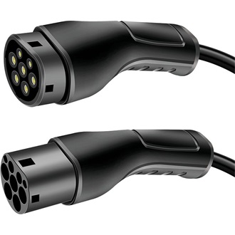 LogiLink Type 2 -> Type 2 M/F EV töltőkábel 5m fekete 20A, 11kW