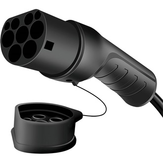 LogiLink Type 2 -> Type 2 M/F EV töltőkábel 7.5m fekete 32A, 22kW