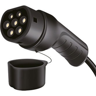 Logilink EV töltőkábel, Type 2, 3 fázis, spirál, 20 A, 11 kW, táskával, 5 m